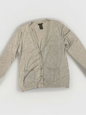 Grace Elements Light Gray Button-Front Cardigan